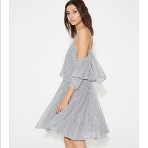 Cold Shoulder Flowy Lurex Jersey Dress